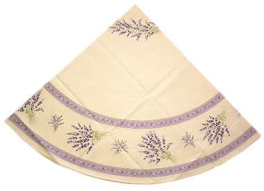 French Round Tablecloth Coated (lavender 2007. raw purple)